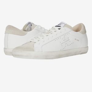 NEW Sam Edelman Aubrie White/Greige Leather Sneaker